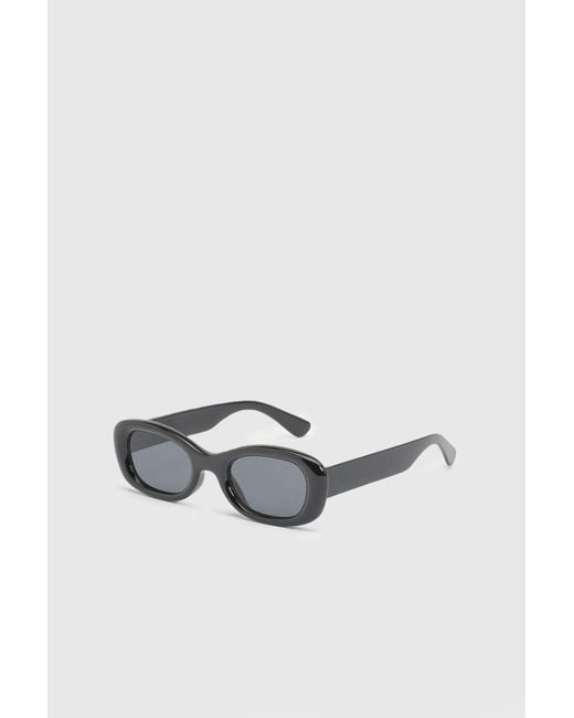 Boohoo Black Chunky Rectangular Sunglasses