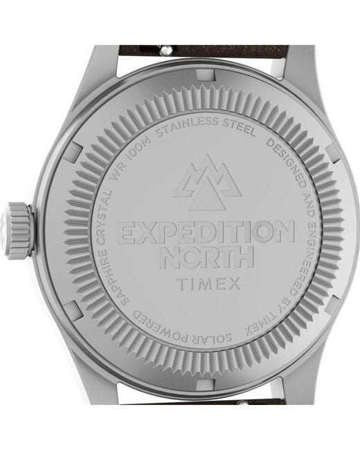 Timex SolarPowered Expedition North Field Leather Watch in Black for
