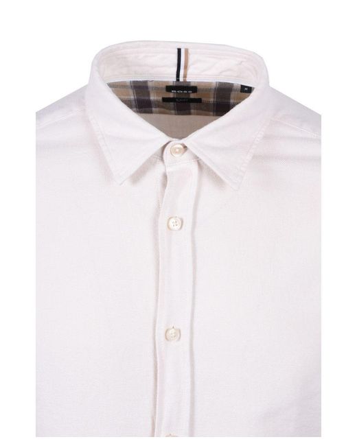 Boss White C-Roan-Kent-C4-244 Shirt Open for men