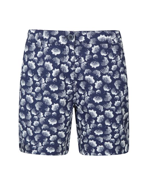 Mountain Warehouse Blue 'Lakeside Ii' Printed Shorts Uv Protection Casual Summer Bottoms Cotton