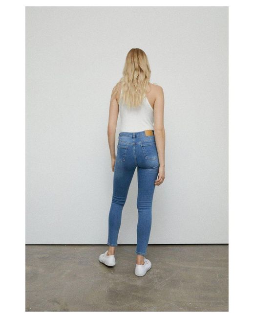 Warehouse Blue 98S Denim Mid Rise Skinny Jean