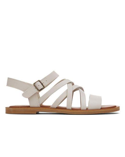 TOMS Black Sephina Leather Sandals