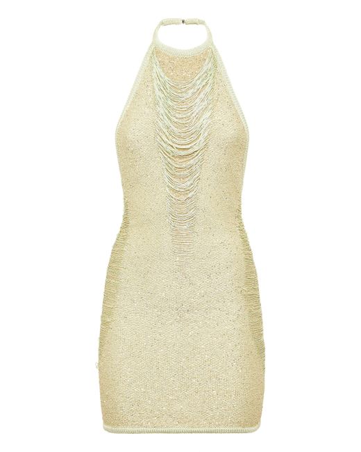 Philipp Plein Gebreide Jurk in het White
