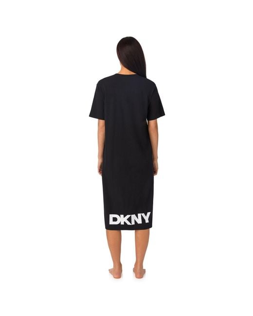 DKNY Black Must Have Basic Midi Sleepshirt