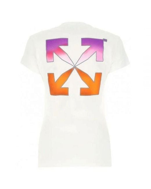 Off-White c/o Virgil Abloh White Gradient Arrows Logo Slim Fit T-Shirt