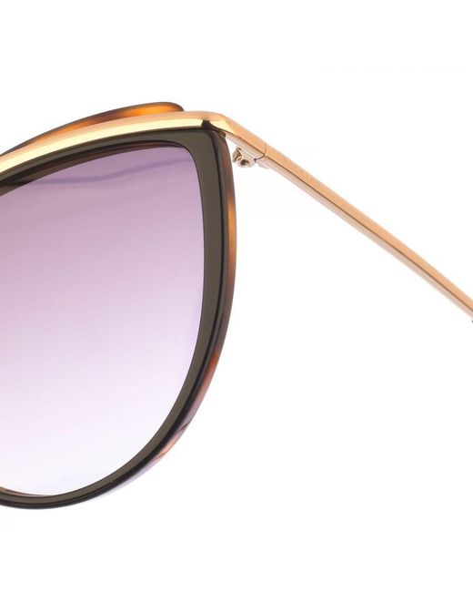 Longchamp Brown Butterfly Shaped Acetate Sunglasses Lo676S