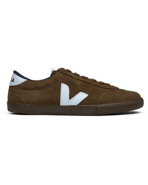 Veja Brown Volley Suede Trainers