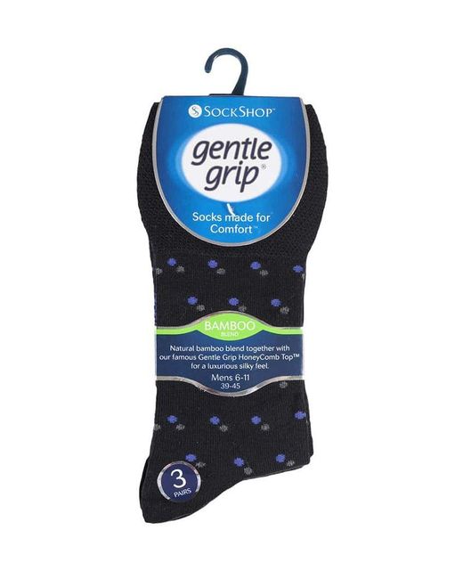 Gentle Grip Blue Sock Shop for men