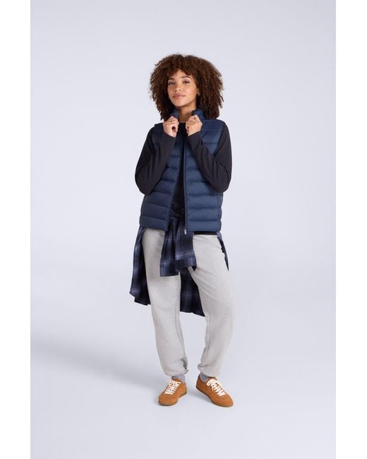 Mountain Warehouse Blue 'Light Cosi' Padded Gilet Water Resistant Layering Jacket Polyamide