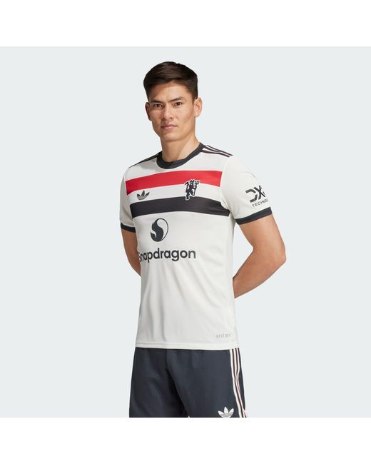Adidas Originals White Manchester United 24/25 Third Authentic Jersey for men