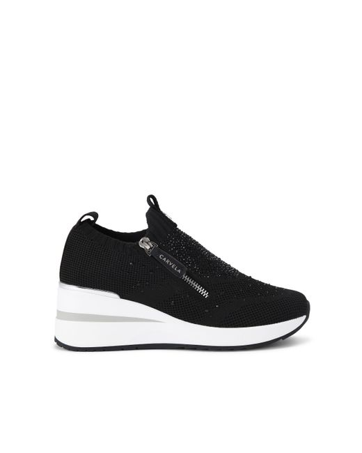 Carvela Kurt Geiger Black Trainer Fabric High Rise