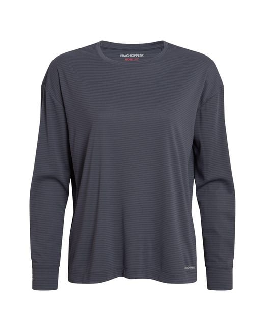 Craghoppers Blue Ladies Nosilife Long-Sleeved T-Shirt (Anthracite)