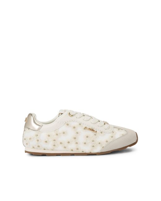 Carvela Kurt Geiger White Suede Fabric Tivoli Daisy Sneaker Sneakers