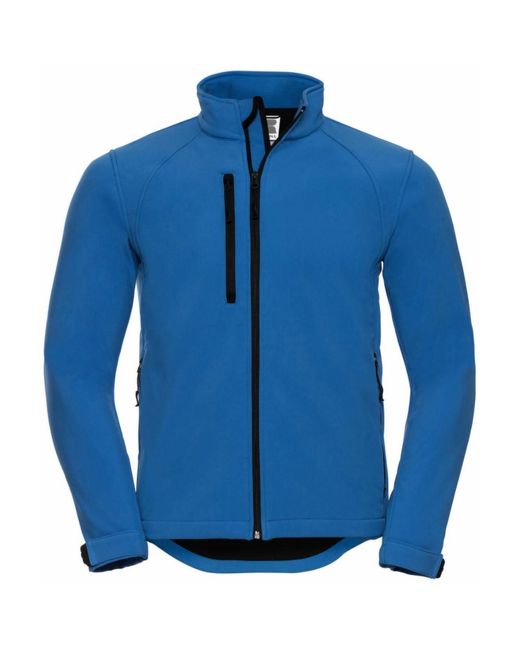 Russell Blue Water Resistant & Windproof Softshell Jacket (Azure) for men