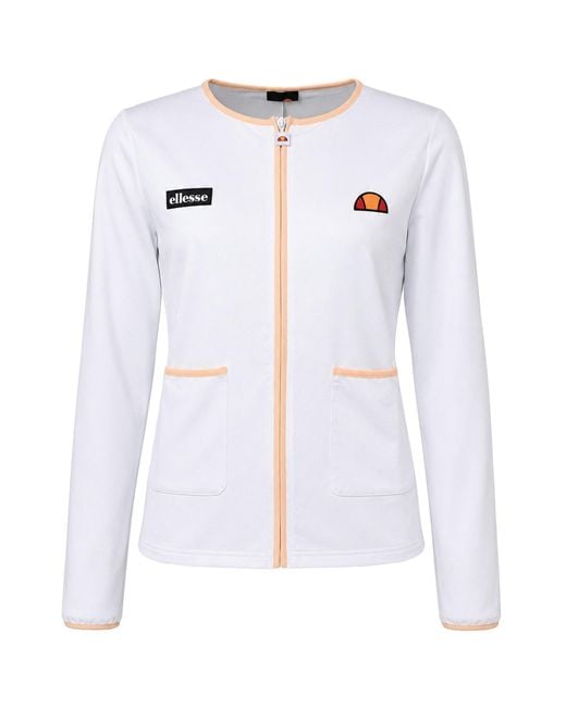 Ellesse White Cressida Track Jacket