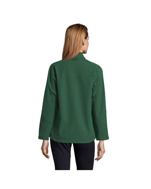 Sol's Green Ladies Roxy Soft Shell Jacket (Breathable, Windproof And Water Resistant) (Bottle)