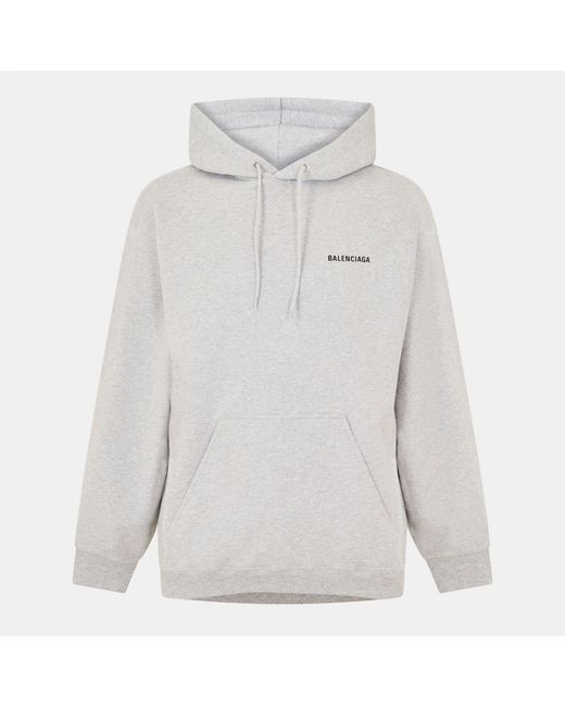 Balenciaga Gray Logo Hoodie for men
