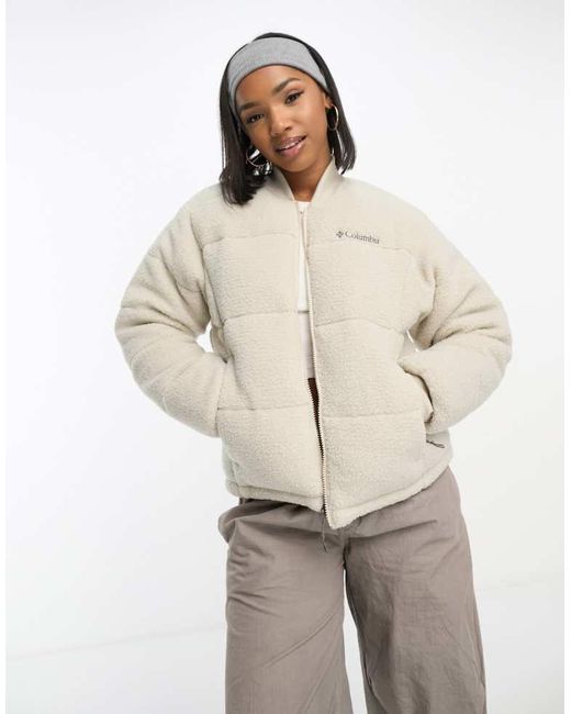 Columbia Natural Puffect Sherpa Bomber Jacket