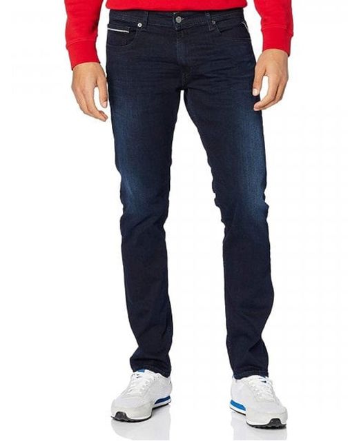 Replay Blue Dark Grover Straight Jean for men