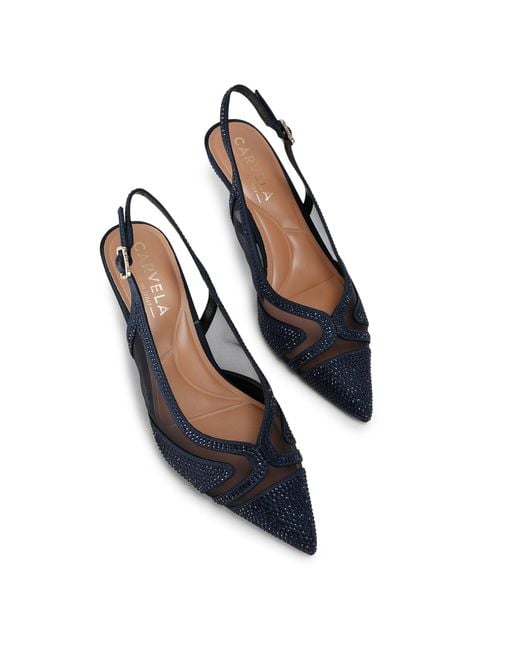 Carvela Kurt Geiger Blue Fantastico Sling Heels