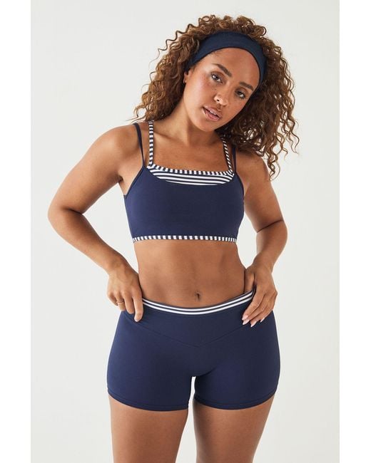 DSGN Studio Blue Sculpt Stripe Mini Short