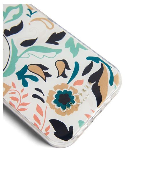 Ted Baker White Lisali Folk Floral Iphone 13 Pro Clip Case
