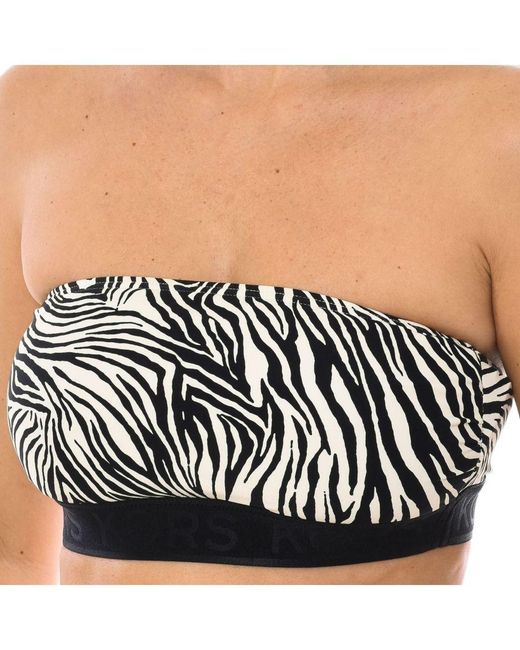 Michael Kors Black Bandeau Style Bikini Top Mm4K607