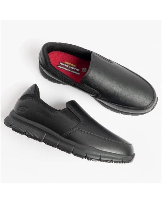 Skechers Black Nampa Annod Ladies Anti-Slip Trainers