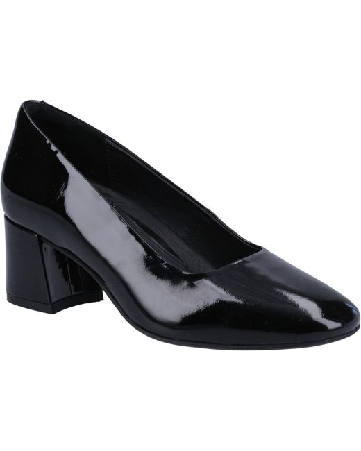 Hush Puppies Black Alicia Leather Heels