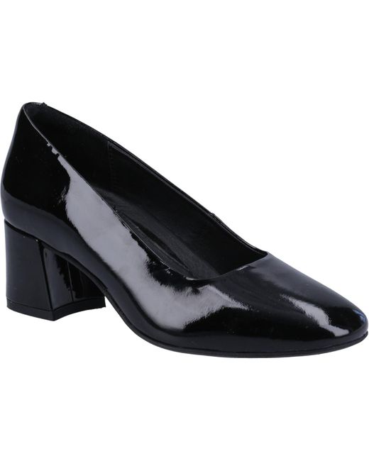 Hush Puppies Black Alicia Leather Heels