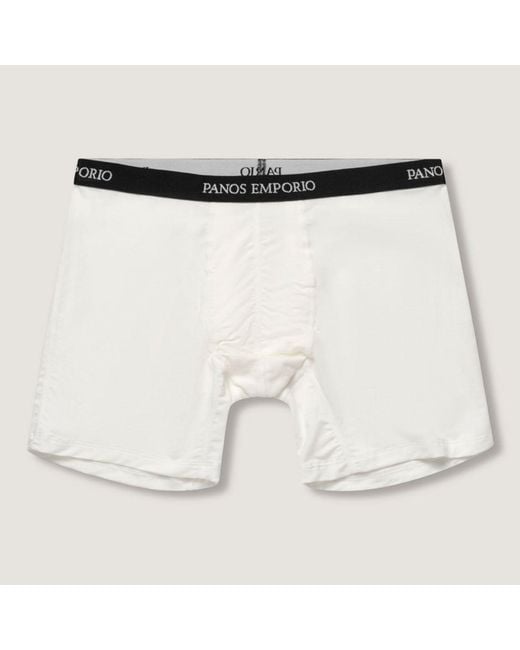 Panos Emporio White Two Pack Of Lyocell Boxer for men