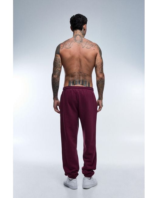BoohooMAN Red Tall Training Dept Oversized Jogger for men