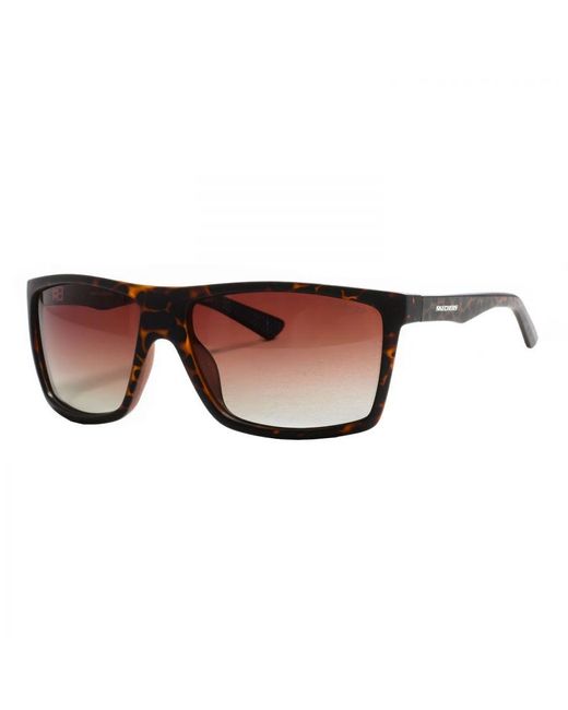 Skechers Brown Polarized Acetate Sunglasses With Rectangular Shape Se6115S
