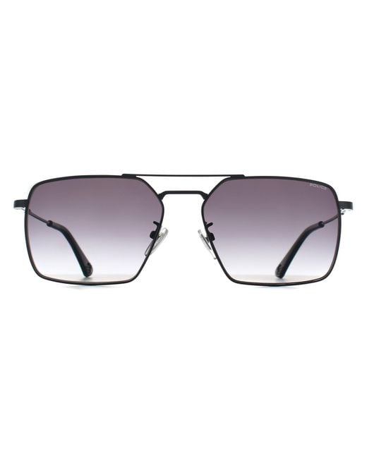 Police Brown Rectangle Shiny Gunmetal Gradient Spll07 Origins Lite 15 for men