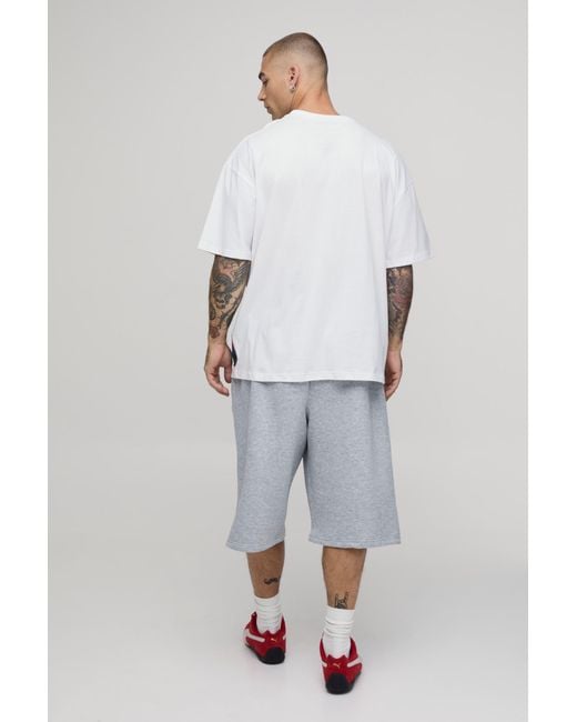 BoohooMAN White Oversized Messi License Printed T-Shirt for men