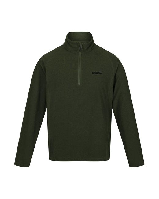 Regatta Green Quarter Zip Fleece Top for men