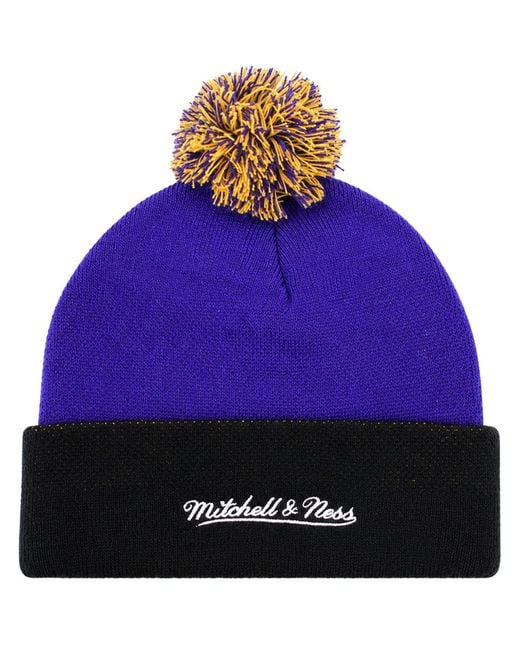 Mitchell & Ness Purple Nba Los Angeles Lakers Double Take Knit Beanie for men