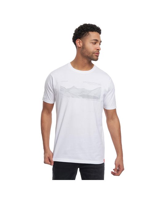 Crosshatch White Chongtar T-Shirt Cotton for men