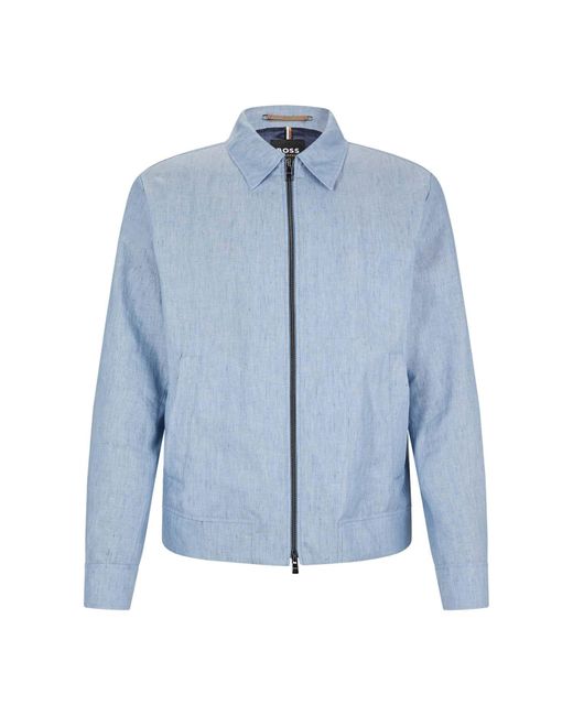 Boss Blue T-Heston-Wing Slim Fit Jacket for men