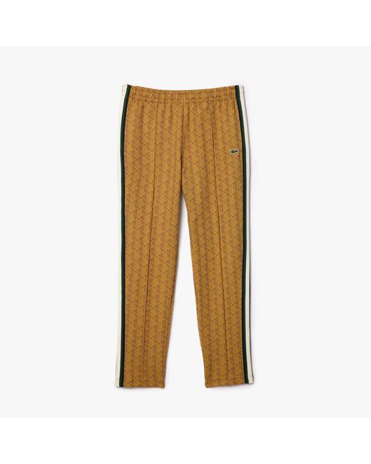 Lacoste Paris Monogram Sweatpants In Goud in het Natural voor heren