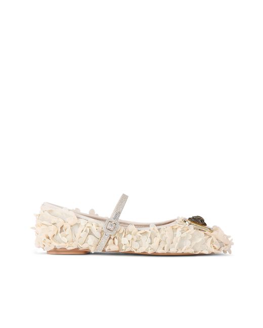 Kurt Geiger Natural Pimlico Ballerina Ballet Flats