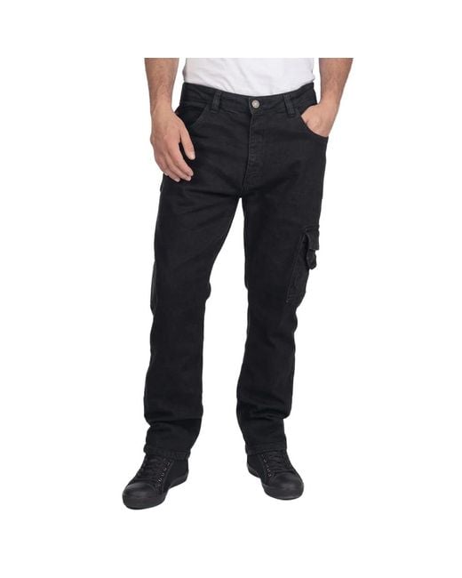 Lee Cooper Black Denim Stretch Jeans for men