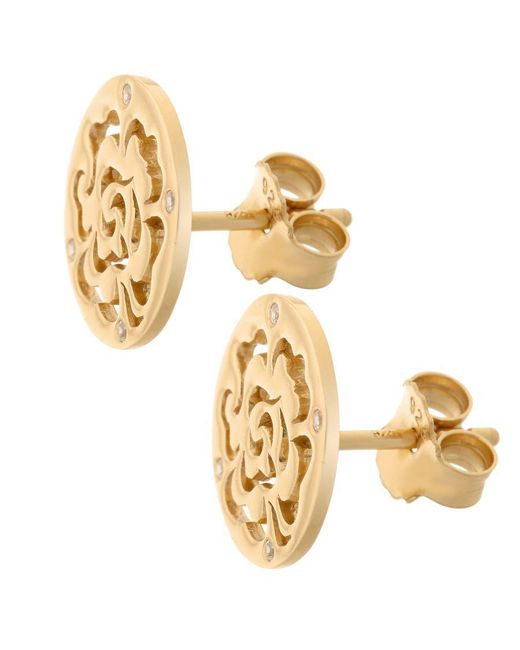 Orphelia Metallic 'Fiore' 925 Sterling Stud Earrings