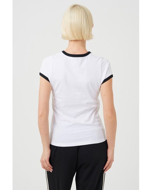 Brave Soul White Contrast Trim Graphic Slim Fit T-Shirt