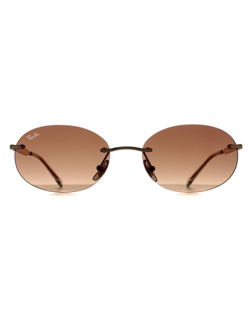 Ray-Ban Brown Oval Arista Gradient Rb3767 Metal