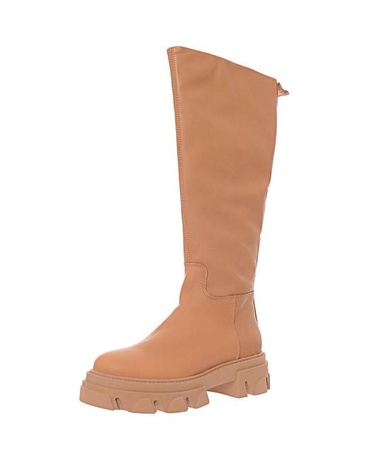 Steve Madden Brown Mana Leather Knee High Boots