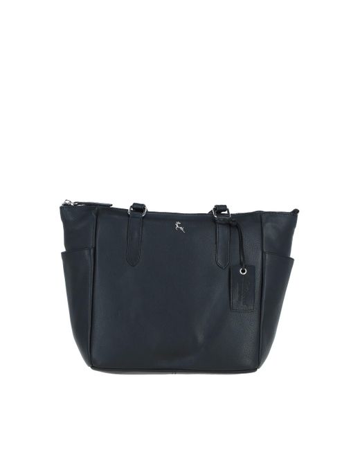 Ashwood Leather Blue 'Oxford' Elegant Real Tote Bag