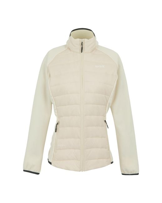 Regatta White Ladies Clumber V Hybrid Jacket (Light Vanilla/Seal)