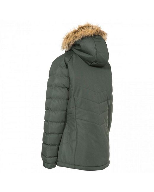 Trespass Green Ladies Nadina Waterproof Padded Jacket