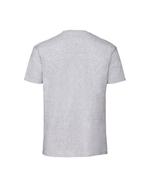 Fruit Of The Loom Gray Iconic 195 Premium Ringspun Cotton T-Shirt (Heather) for men